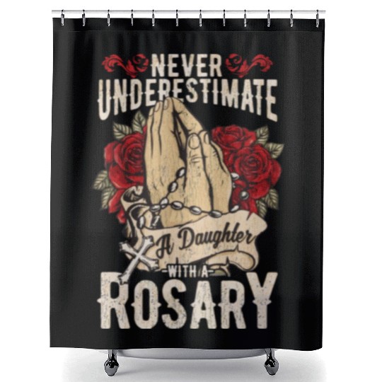 Catholic Rosary T Virgin Mary Idea Christian Shower Curtains