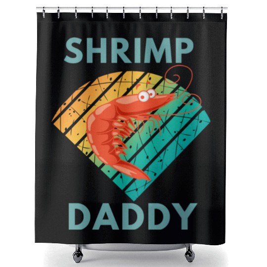 Shrimp daddy Shower Curtains
