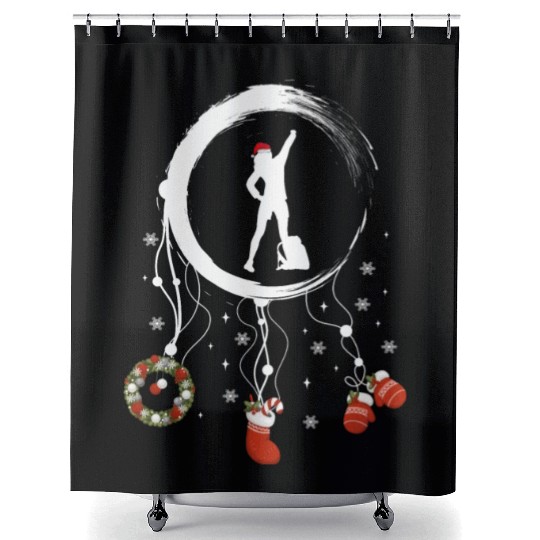 Winter dreamcatcher Christmas Hiking Shower Curtains