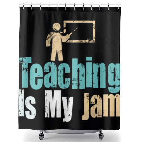 Teaching Is My Jam School Teacher Appreciation Shower Curtains