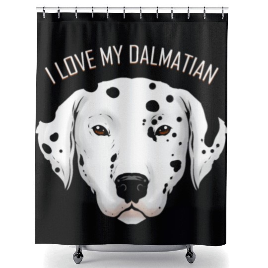 Dog Lover - I Love My Dalmatian Shower Curtains