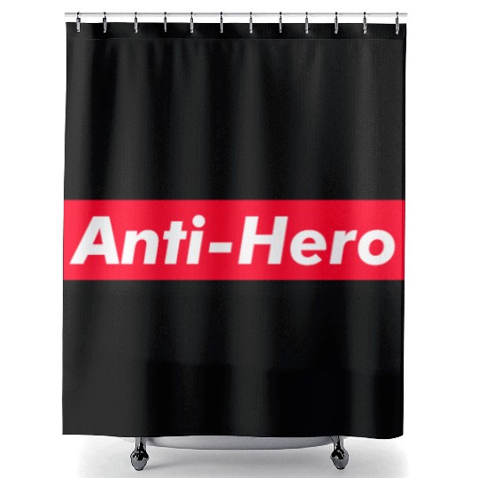 Anti-Hero red boxx Text Gift Music Fan Lover Shower Curtains