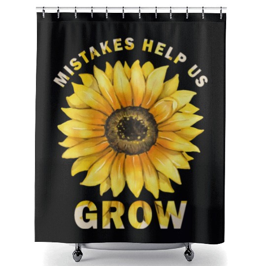 Mistakes Help Us Grow Back To School Motivational Shower Curtains