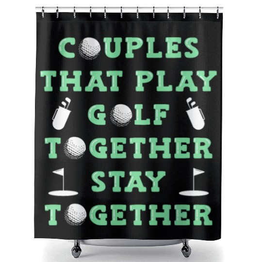 Golf Couple Golfer Golfing Shower Curtains
