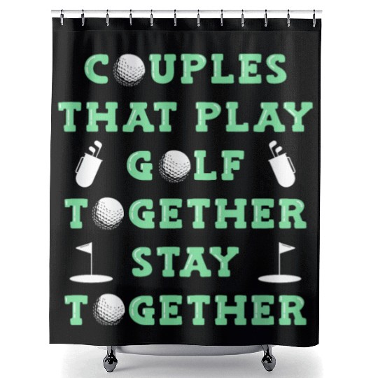 Golf Couple Golfer Golfing Shower Curtains