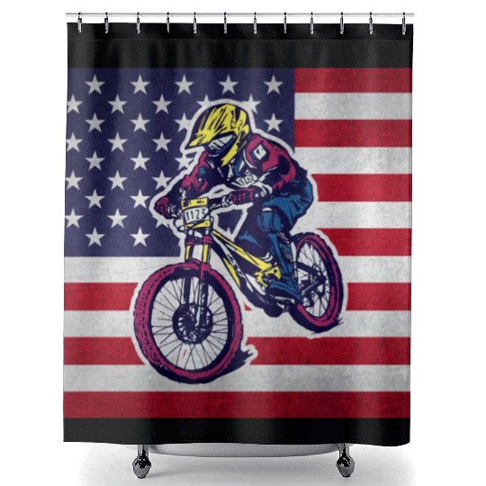 Mountain Bike Mtb Shower Curtains