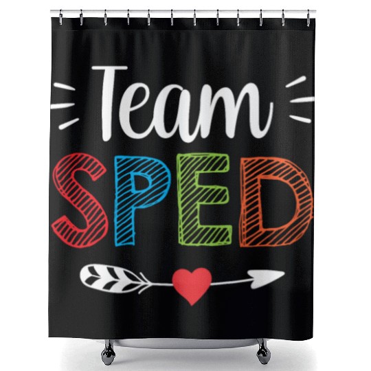 Team Sped Teacher Special Education Awareness Shower Curtains