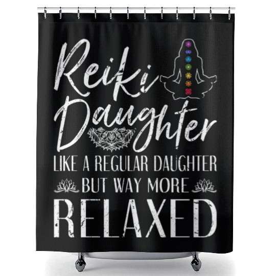 Reiki Daughter Chakra Spiritual Healing Shower Curtains