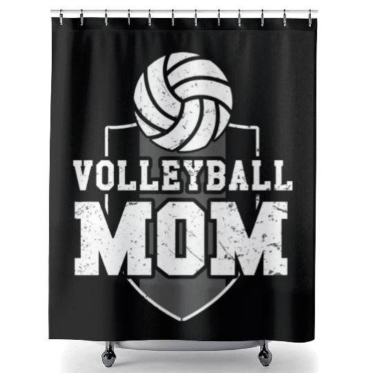 Volleyball Mom To Wear To The Court To Support Tea Shower Curtains