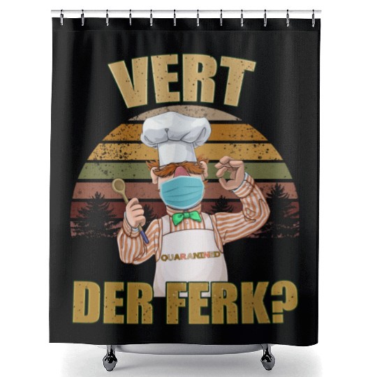 Vert Der Ferk the swedish chef Shower Curtains