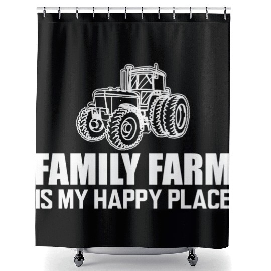 Family farm is my happy place Shower Curtains