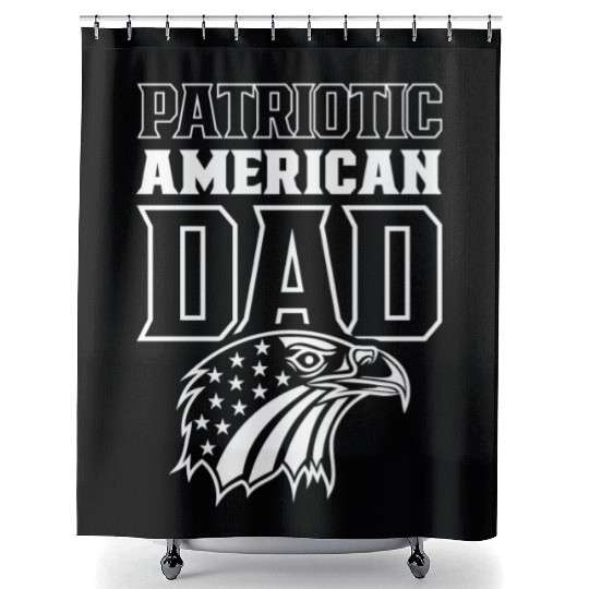 Patriotic American Dad Patriot US USA Shower Curtains