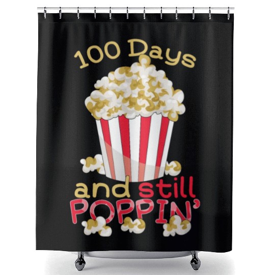 Teacher Student 100th Day 100 Days Of School Pop Shower Curtains