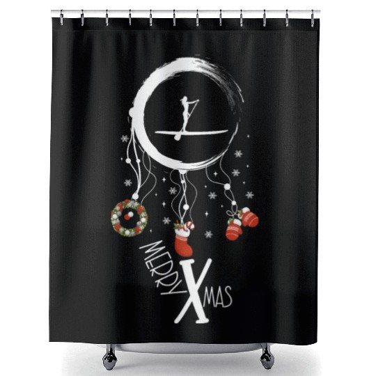 Winter dreamcatcher Christmas StandUpPaddle Shower Curtains