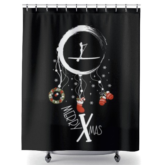 Winter dreamcatcher Christmas StandUpPaddle Shower Curtains