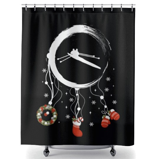 Winter dreamcatcher Christmas Rowing Shower Curtains