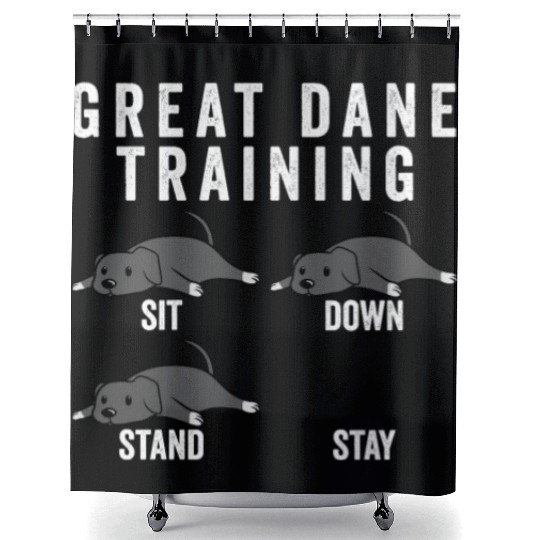 Great Dane Training Shower Curtains