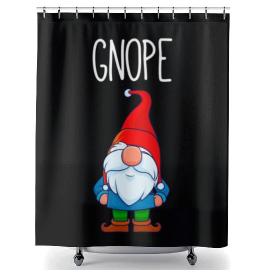 Gnope Tomte Garden Gnome Gift Funny Scandinavian Shower Curtains