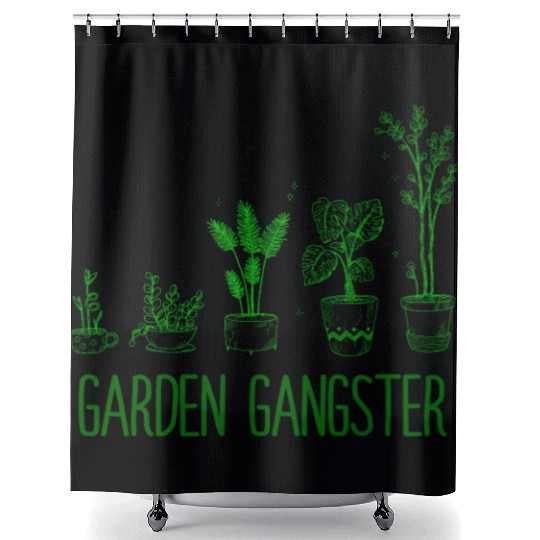 Garden Gangster Flower Enthusiast Shower Curtains