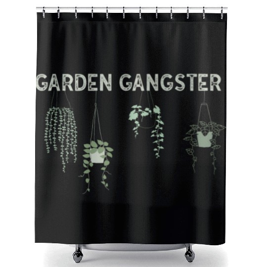 Garden Gangster Flower Enthusiast Shower Curtains