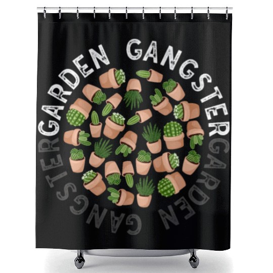 Garden Gangster Flower Enthusiast Shower Curtains