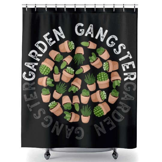 Garden Gangster Flower Enthusiast Shower Curtains