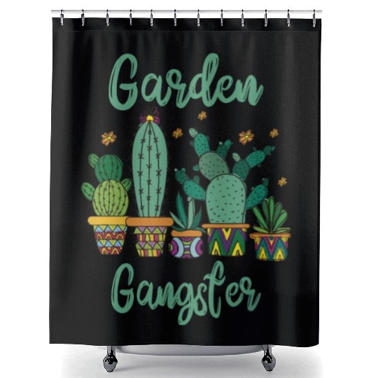Garden Gangster Flower Enthusiast Shower Curtains