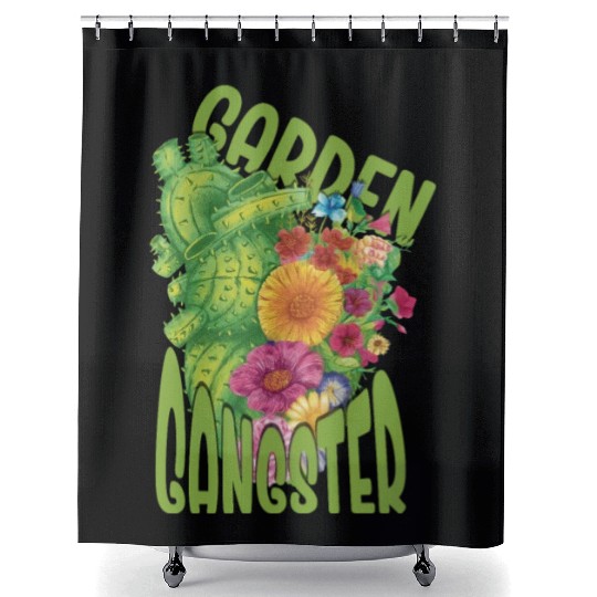 Garden Gangster Flower Enthusiast Shower Curtains