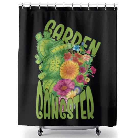 Garden Gangster Flower Enthusiast Shower Curtains