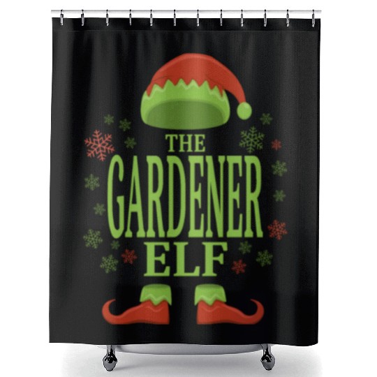Gardener Christmas Elf Shower Curtains