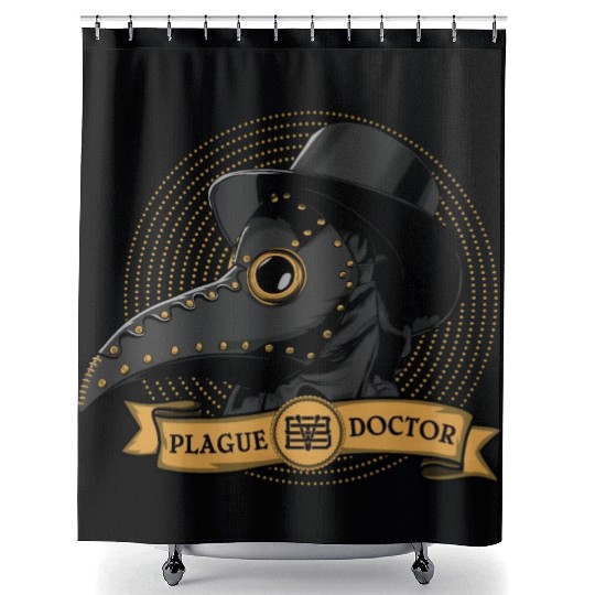 Plague Doctor Shower Curtains