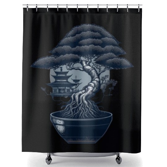 Bonsai Tree Shower Curtains