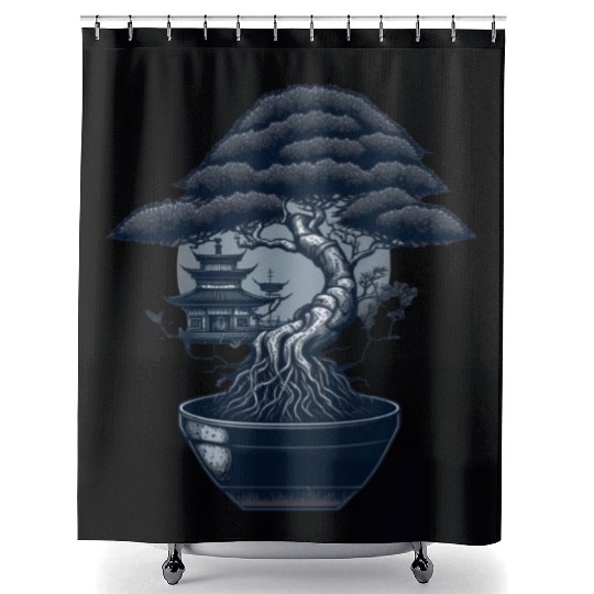 Bonsai Tree Shower Curtains