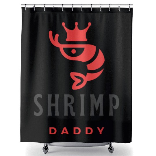 shrimp daddy Shower Curtains