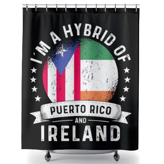 Puerto Rico Flag Ireland Grown Country Flags Shower Curtains