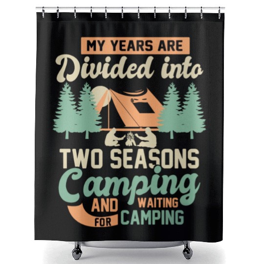 Camping hiking nature adventure Shower Curtains