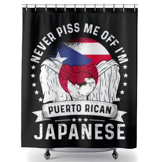 Puerto Rico Flag Japan Grown Funny Humor Shower Curtains