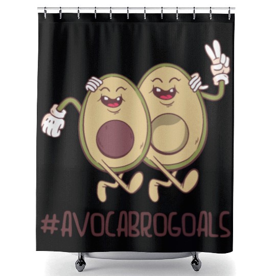 Sibling Big Brother Avocado Goals Hilarious Puns Shower Curtains
