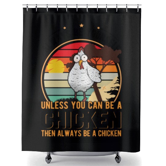 Chickens Gift Farmer Chicken Coop Shower Curtains