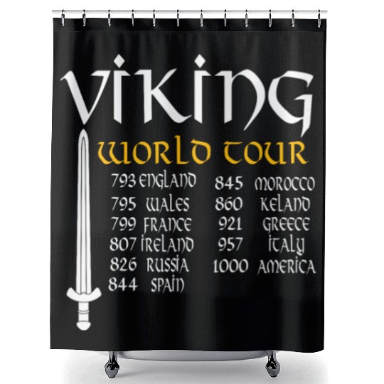 Viking World Tour Shower Curtains