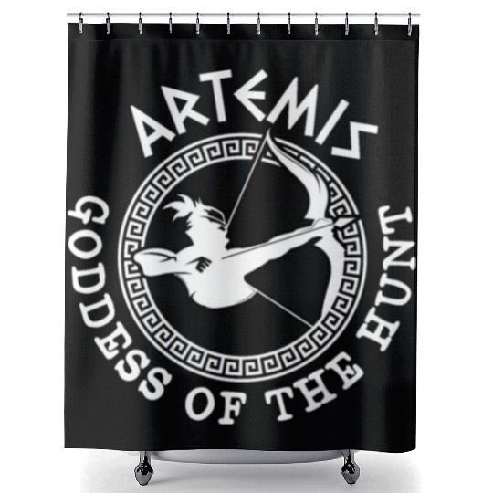 Artemis God, Greek God Shower Curtains