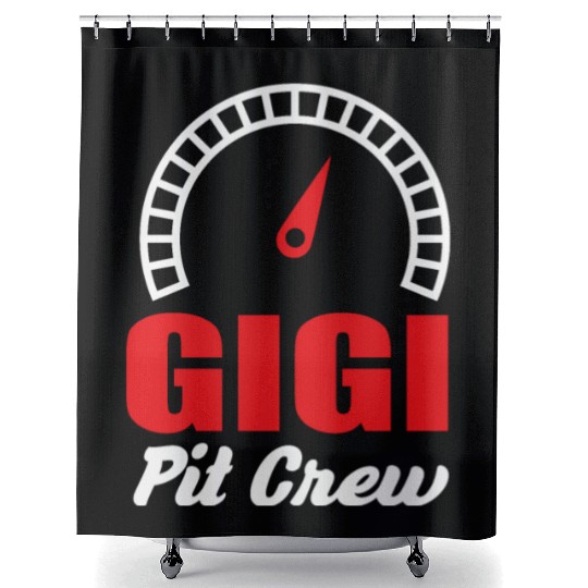 Gigi Racing Car Bday Party Family Matching Pit Cre Shower Curtains