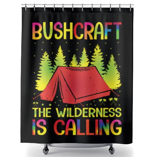 Bushcraft the Wilderness is Calling Shower Curtains