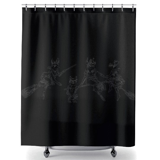 Bat Witches Shower Curtains