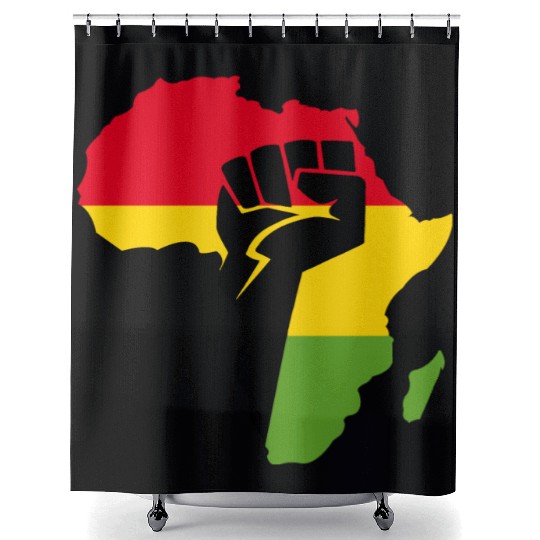 African Black Power Shower Curtains