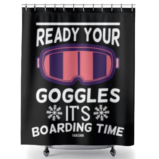 Snowboarding Shower Curtains