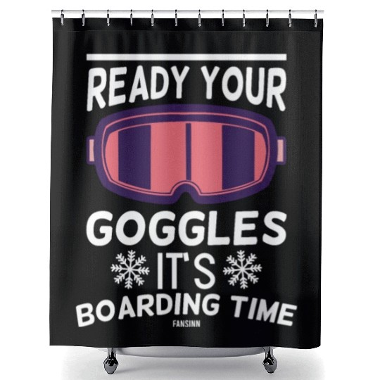 Snowboarding Shower Curtains
