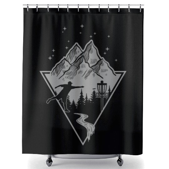 Disc Golf - Disc Golfing Player Ultimate Frisbee Shower Curtains