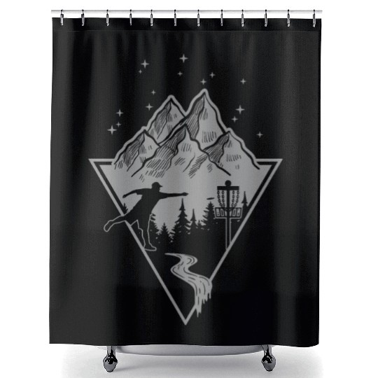 Disc Golf - Disc Golfing Player Ultimate Frisbee Shower Curtains