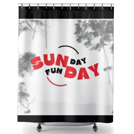 sunday funday classic Shower Curtains